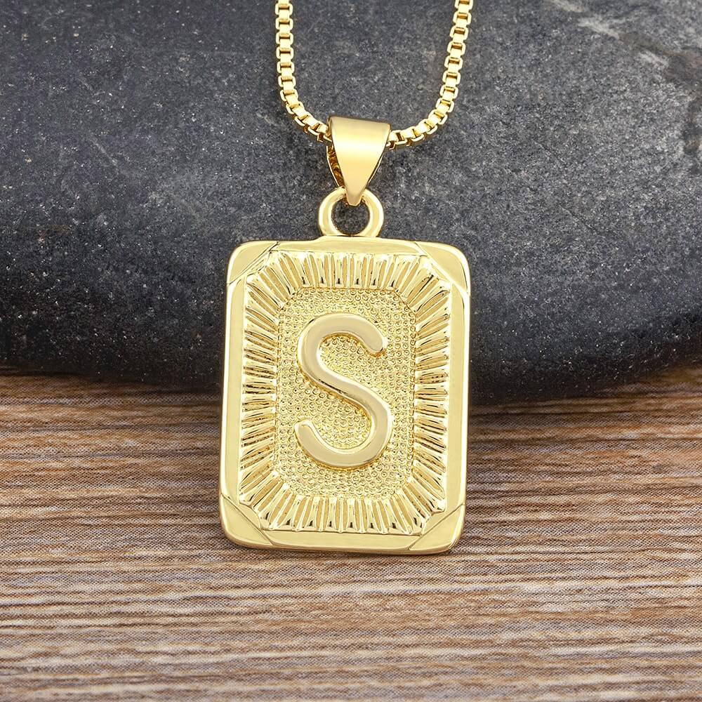 Boxy Alphabet Chain Necklace| MSHSM