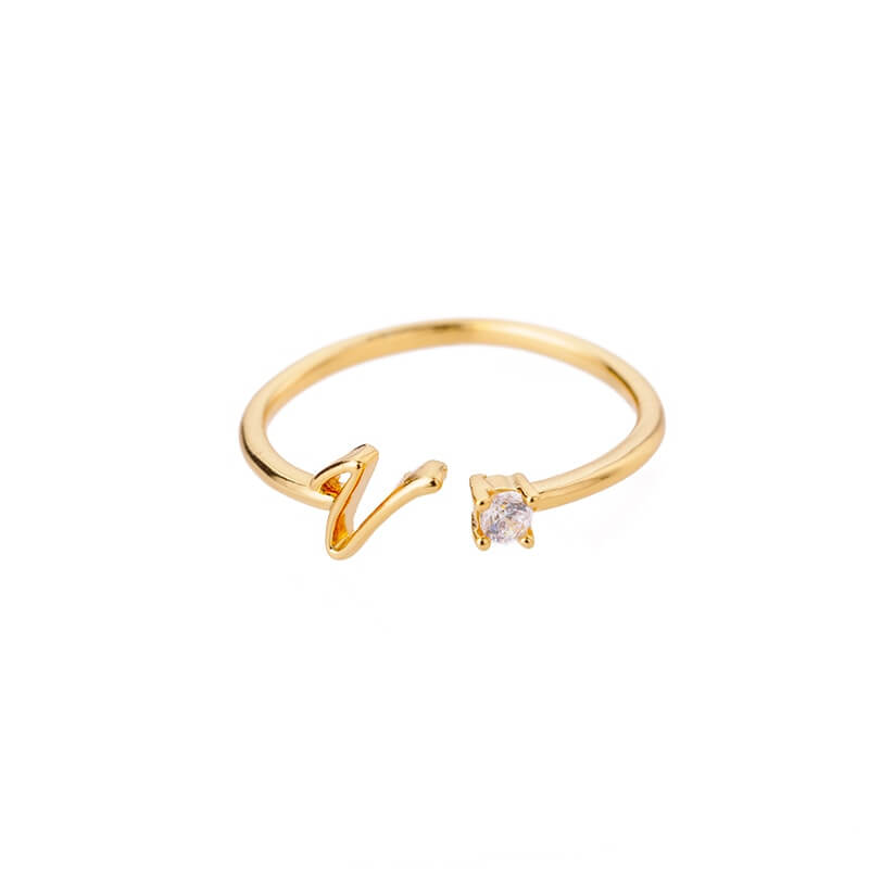 ZOLA Tiny Alphabet Letter Ring | MSHSM