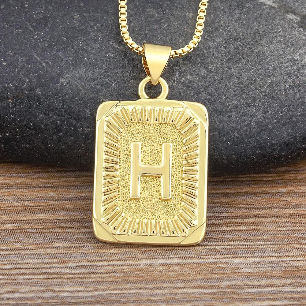 Boxy Alphabet Chain Necklace| MSHSM