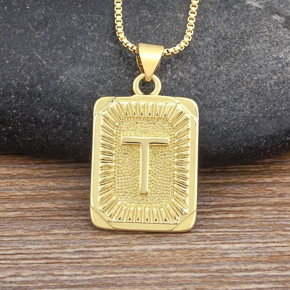 Boxy Alphabet Chain Necklace| MSHSM