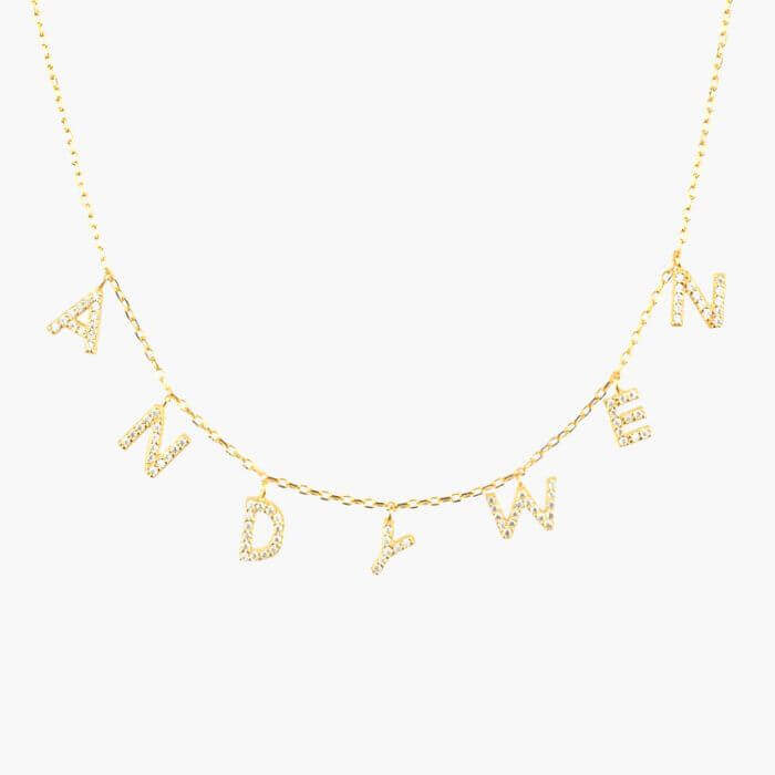 Ayla Multiple Letters Pendant Necklace | MSHSM