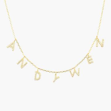 Ayla Multiple Letters Pendant Necklace | MSHSM