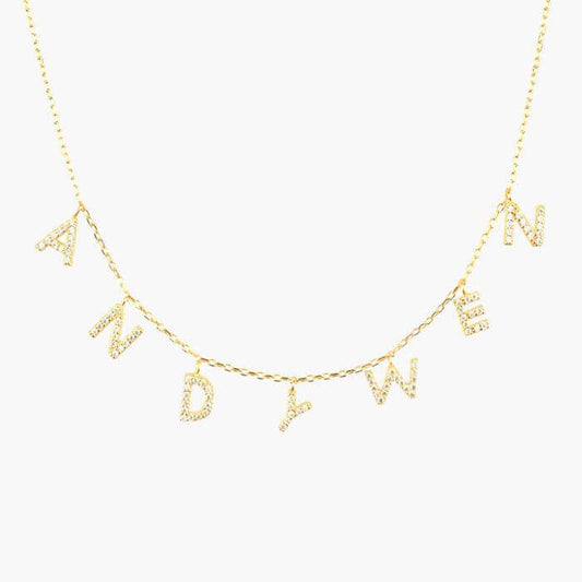 Ayla Multiple Letters Pendant Necklace | MSHSM