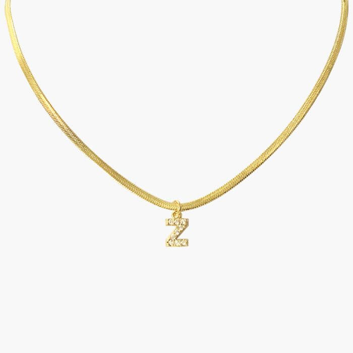 Initial Letter Herringbone Choker | MSHSM