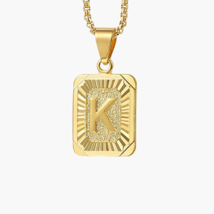 Boxy Alphabet Chain Necklace| MSHSM