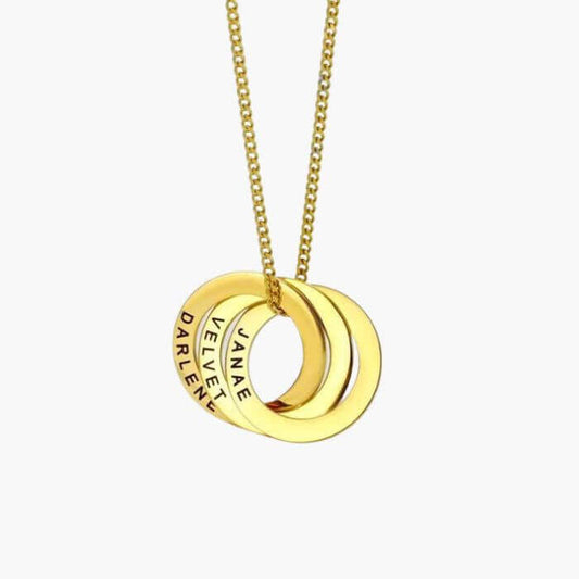 Leilani Linked Circle Customized Name Necklace | MSHSM