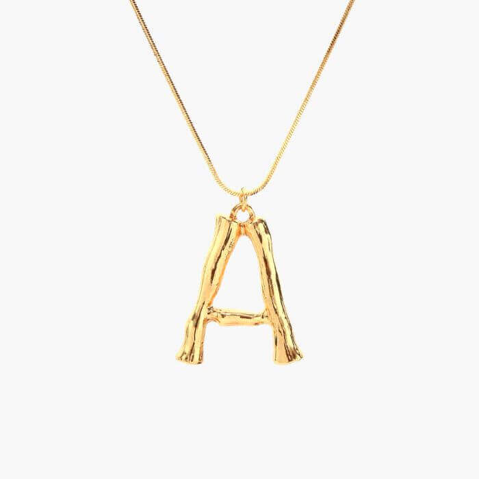 Anna Bamboo Alphabet Letter Necklace | MSHSM