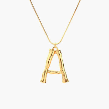 Anna Bamboo Alphabet Letter Necklace | MSHSM