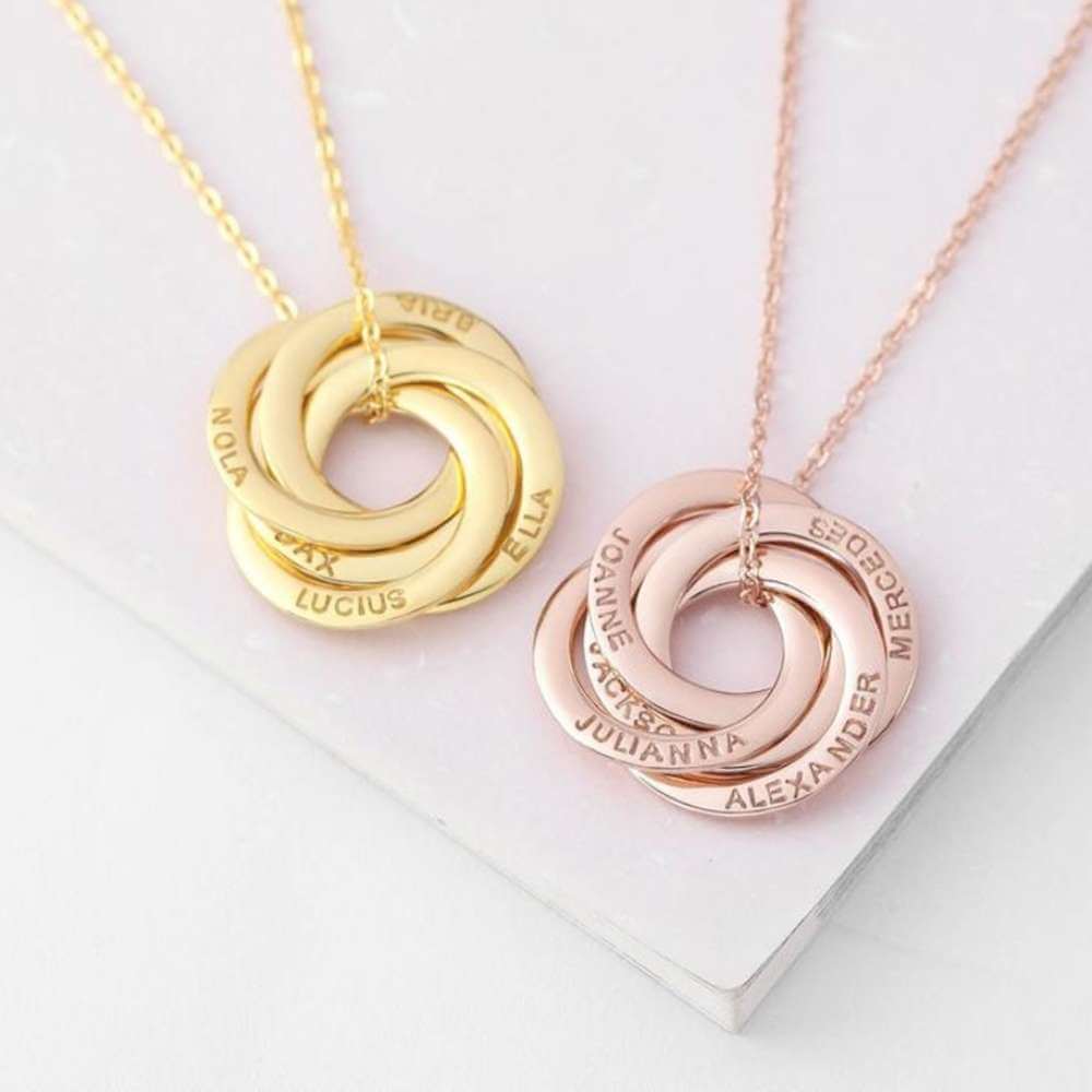 Leilani Linked Circle Customized Name Necklace | MSHSM
